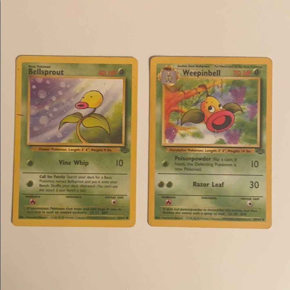 Pokémon Vintage 1999 Cards-Bellsprout | Weepinbell